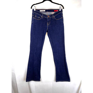 X2 Women Dark Denim FLARE JEANS Size 4 Long